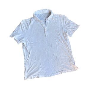 All Saints Men's White Polo Shirt